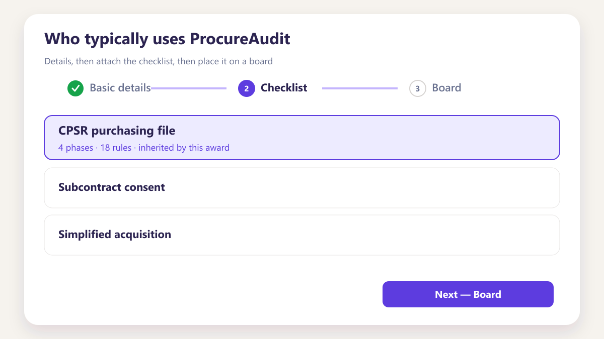 ProcureAudit Who typically uses ProcureAudit?
