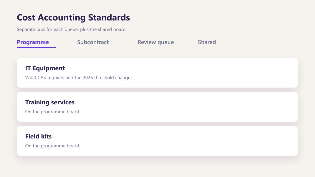 ProcureAudit Cost Accounting Standards