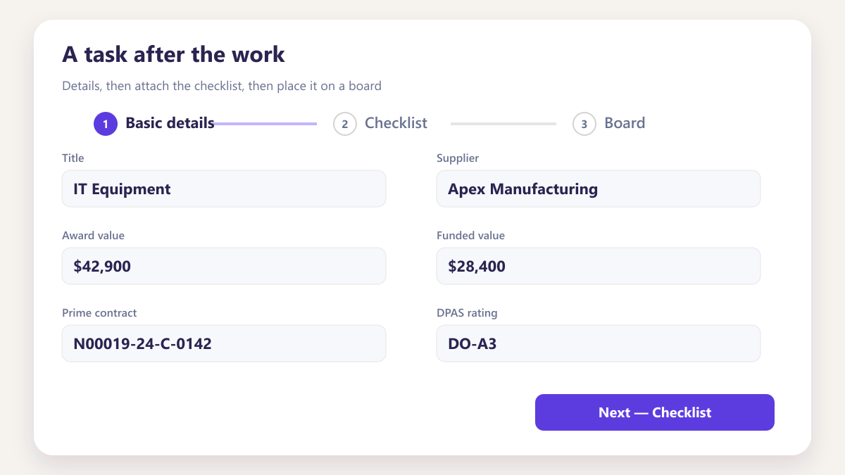 ProcureAudit A task after the work