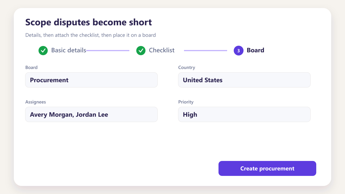 ProcureAudit Scope disputes become short